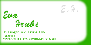 eva hrubi business card
