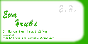 eva hrubi business card